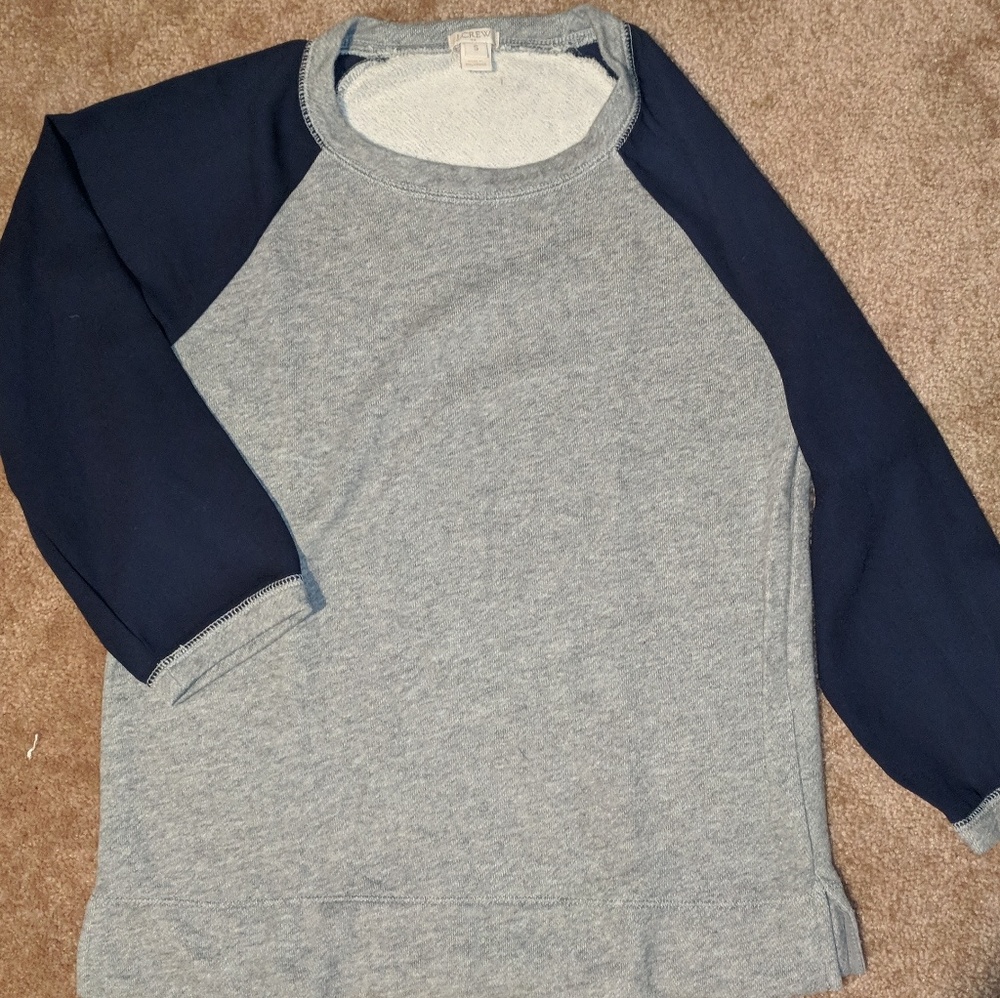J Crew Mixed Media Sweatshirt S